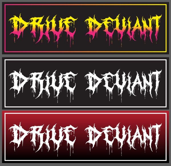 Custom Color Metal Font Slap Sticker Preorder